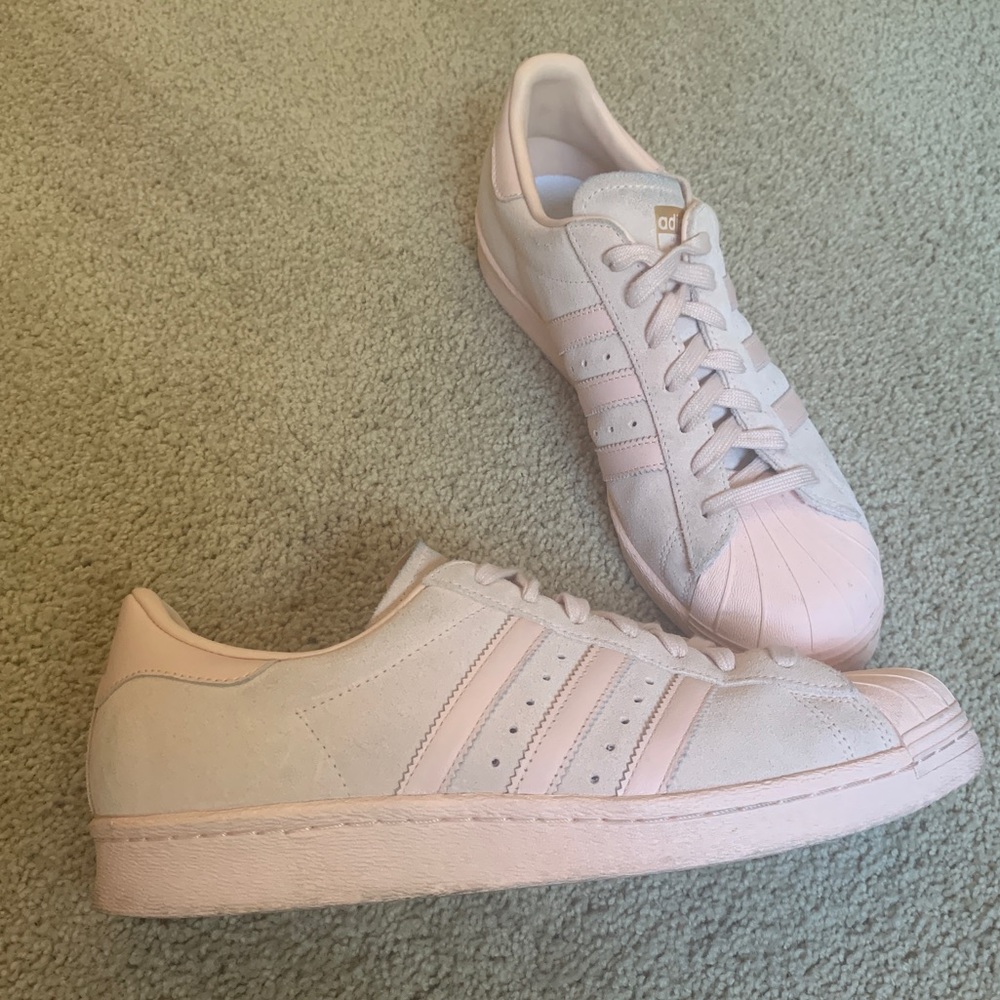 CUSTOM Adidas Superstars Blush Pink Sneakers